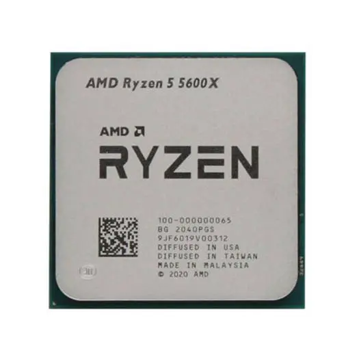 AMD Ryzen 5 5600X AM4 Processor, 6 cores & 12 threads, up to 4.6GHz boost, 3.7GHz base clock, 7nm FinFET technology, tray version. 100-100000065 Tray
