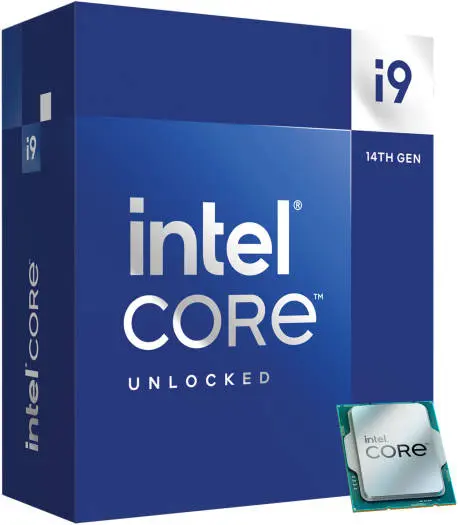 Intel Core i9-14900K 14th Gen Processor, 24 cores & 32 threads, up to 6.0GHz boost, 36MB cache, UHD 770 graphics, DDR5 dual-channel support, 192GB max. BX8071514900KSRN48
