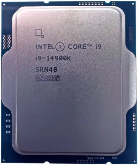 Intel Core i9-14900K Processor, 24 cores & 32 threads, up to 6GHz boost, 36MB cache, UHD 770 graphics, DDR5-5600 dual-channel, 192GB max memory. CM8071505094017