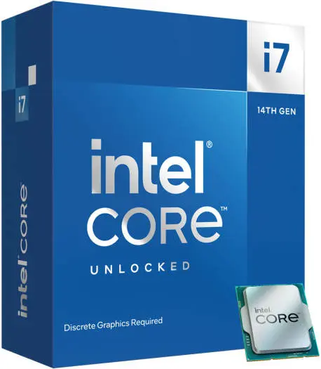 Intel Core i7-14700KF 14th Gen delivers 5.6 GHz turbo power with 20 cores and 28 threads for elite performance. Supports DDR5-5600 MHz memory up to 192 GB for next-gen multitasking. BX8071514700KFSRN3Y