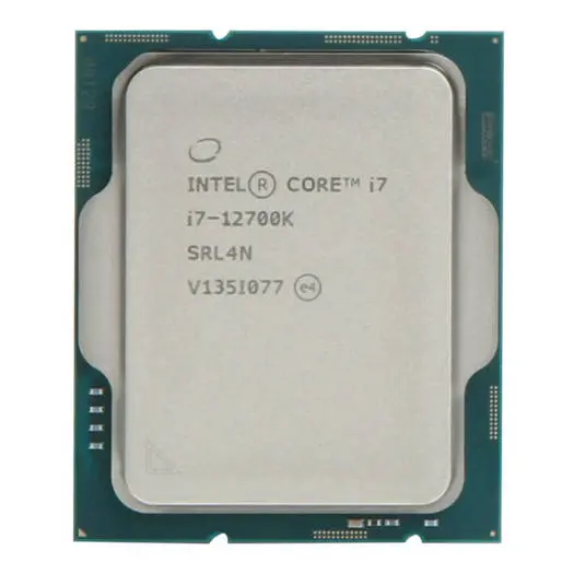 Intel Core i7-12700K 12th Gen delivers hybrid performance with 12 cores and up to 4.9 GHz turbo boost. Supports dual-channel DDR5-4800 memory and is unlocked for overclocking. i7-12700K
