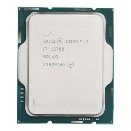 Intel Core i7-12700 12th Gen delivers 12-core, 20-thread hybrid power with 2.1 GHz base and 25 MB cache for efficient performance. Supports DDR4/DDR5 memory up to 128 GB. i7-12700 Tray