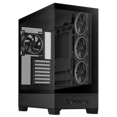 [90DC00R0-B19000] ASUS 90DC00R0-B19000 A31 PLUS ATX Case  BTF Hidden-Connector Compatible, 8° Angled Base, Panoramic Tempered Glass, 360mm Radiator Support, black