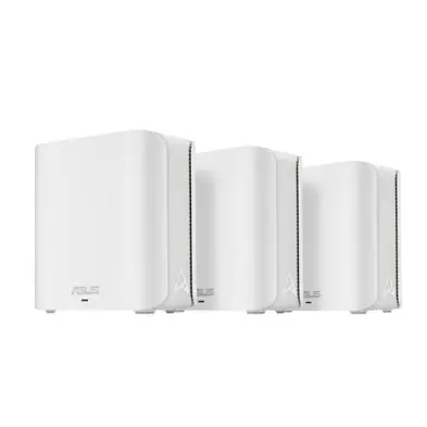 [90IG0960-MO3C40] ASUS 90IG0960-MO3C40 ZenWiFi BD4 WiFi 7 Mesh System (3-Pack)  3600 Mbps, 6500 Sq. Ft. Coverage, Dual 2.5G Ports