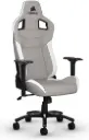 Corsair T3 RUSH Fabric Gaming Chair with 4D armrests, steep recline, adjustable height, and soft microfiber neck & lumbar pillows for lasting comfort. CF-9010058-WW