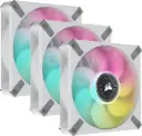Corsair iCUE ML120 RGB Elite 120mm Fans with magnetic levitation, 450–2000 RPM speed, low 30.4 dBA noise, and Lighting Node Core — triple kit. CO-9050117-WW