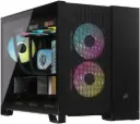 Corsair 2500D Airflow Mid-Tower Case with dual-chamber design, support for 360mm radiators & 11 fans, and modern I/O panel with USB-C. CC-9011263-WW