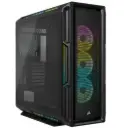 Corsair iCUE 5000T RGB Mid-Tower Case with tempered glass, 3x 120mm RGB fans, support for 360mm radiators & 10 fans, and vertical slots. CC-9011230-WW
