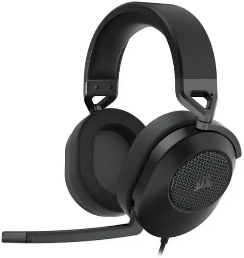 Corsair HS65 Surround Wired Gaming Headset with Dolby 7.1 Audio, 50mm drivers, 20Hz–20kHz range, and multiplatform compatibility. CA-9011270-NA