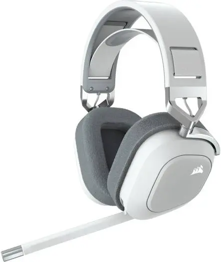 Corsair HS80 RGB Wireless Premium Gaming Headset with spatial audio, 50mm drivers, 20H battery, 60ft range, and multiplatform support. CA-9011236-EU