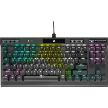 Corsair K70 RGB TKL Champion Series Gaming Keyboard with Cherry MX Red switches, 87-key layout, and pro-grade wired performance. CH-9119010-NA