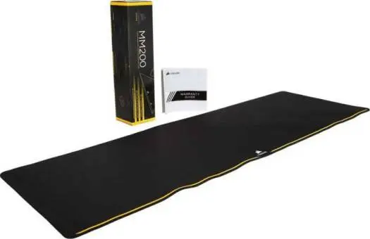 Corsair MM200 Extended Cloth Gaming Mouse Pad with smooth textile surface and anti-slip base for precise control and full desktop coverage. CH-9000101-WW