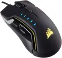 Corsair GLAIVE RGB Wired Gaming Mouse with PMW3367 sensor, 16K DPI precision, 6 programmable buttons, Omron switches, and aluminum frame. CH-9302111-NA