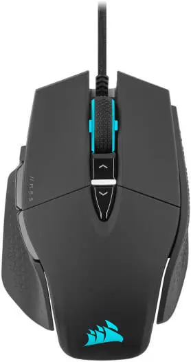 Corsair M65 RGB ULTRA Wired Gaming Mouse with MARKSMAN 26K sensor, 26,000 DPI, 8 programmable buttons, and drag-reducing paracord cable. CH-9309411-EU