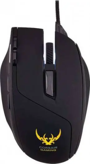 Corsair Sabre RGB Gaming Mouse with 10,000 DPI optical sensor, 8 programmable buttons, 4-zone RGB backlighting, and ultra-fast 1000Hz polling. CH-9303011-AP / CH-9303011-NA