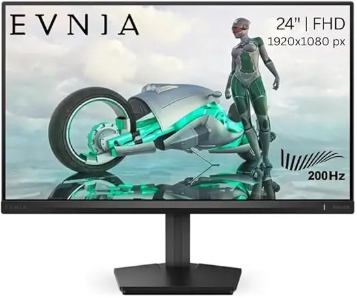 Philips 24M2N3200FQ 24″ IPS Gaming Monitor with 200Hz refresh rate, 0.3ms response, HDR10 support, Adaptive Sync, and vibrant 125% sRGB color. 24M2N3200FQ