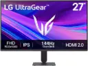 LG AMA 27G411A 27 inch Ultragear Full HD (1920 x 1080) IPS Gaming Monitor, 144Hz (O/C), 1ms MBR, NVIDIA G-Sync Compatible, AMD FreeSync, HDR10, HDMI, DisplayPort, Slim Stand