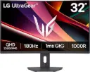 LG 32" UltraGear 32G600A-B QHD Curved Gaming Monitor, 2560×1440 Resolution, 180Hz Refresh Rate, 1ms Response Time, AMD FreeSync, HDMI & DisplayPort Connectivity, Tilt/Height/Swivel Adjustable Stand, Black