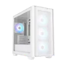 ASUS A21 PLUS White microATX case with 4 pre-installed ARGB fans, hidden-connector motherboard support, and room for 360mm radiators & 380mm GPUs 90DC00H3-B19000