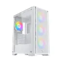 Xigmatek Gaming X II Arctic E-ATX Case with elegant mesh design, strong airflow, ARGB lighting, 360mm radiator support, and premium white finish. EN42867