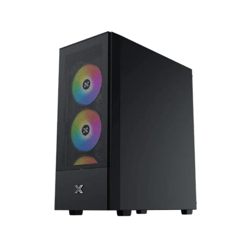 Xigmatek Hero II Air ATX case with 3 airflow-optimized fans, tempered glass side panel, and wide hardware support for clean, efficient gaming builds. EN41655