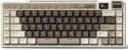 RK Royal Kludge M70 75% keyboard features linear Cream switches, TFT display, hot-swap sockets, RGB lighting, tri-mode connectivity, and a 6000mAh battery in a sleek Mocha Grey design. M70