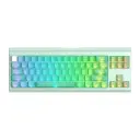 Havit KB896L 71-key mechanical gaming keyboard offers responsive switches, rainbow LED backlighting, and a durable wired design for smooth, reliable PC performance.green  KB896L