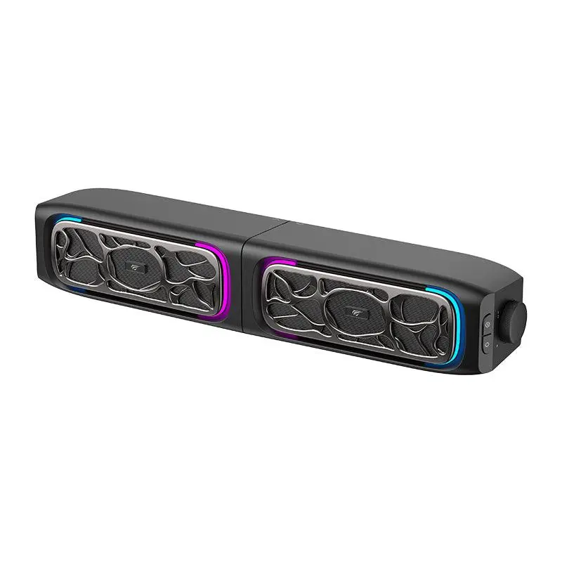 Havit SK215 RGB stereo computer speakers deliver clear sound, vibrant RGB effects, and a compact design for immersive desktop audio. SK215