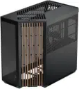 APNX V1 V1-W-BK-v1 ATX Mid Tower Glass Edition Computer Case, Up To 360mm Radiators, x10 Fan Slot, SGCC Body Material, Wood Front Panel, 0.8mm Steel Thickness, (Black & Wood)  APCM-V101103.11 