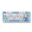 MCHOSE X75 V2 Custom Mechanical Keyboard for Office & Gaming, Type-C Cable/2.4G Hz/BT Wireless, 75% Layout, Hyacinth Switch, Blue | MC-X75V2-1