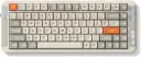MCHOSE X75 V2 Retro White 75% keyboard features Hyacinth switches, gasket mounting, hot-swap support, RGB wraparound lighting, tri-mode connectivity, and an 8000mAh battery with PBT keycaps. MC-X75V2-8