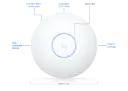 Ubiquiti U7 Long-Range Access Point, Up to WiFi 7 Standard, 5 Spatial Streams, 300+ Max Client Count, Up to 4.3 Gbps Data Rates, 2.5 GbE Uplink, White U7 Long-Range