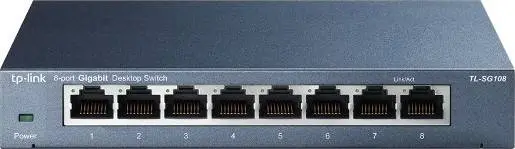 [TL-SG108] TP-Link 8-Port 10/100/1000Mbps Desktop Switch, 1.5mb Buffer Size, 3.3W Power Consumption, 11.9Mpps Packet Forwarding Rate, 16KB Jumbo Frame, Black TL-SG108