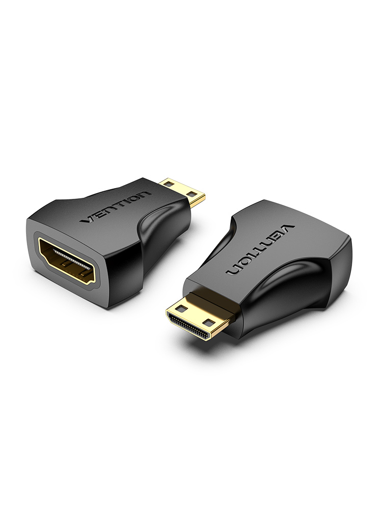 VENTION Mini HDMI Male to HDMI Female Adapter Black Model # AISB0