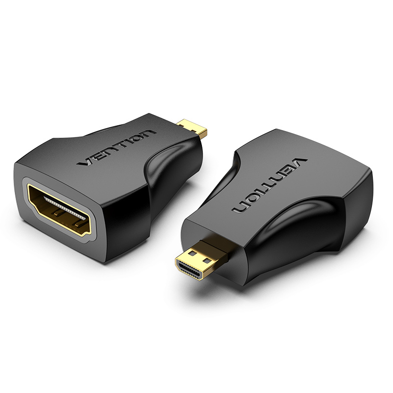[AITB0] VENTION Micro HDMI Male to HDMI Female Adapter Black Model # AITB0