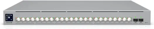 [Enterprise Campus 24 PoE] Ubiquiti Enterprise Campus 24 PoE 1U Rackmount Switches, 24 PoE Ports, 460 Gbps Switching Capacity, 342 Mpps Forwarding Rate, 1000 VLANs Support  ECS-24-PoE-EU