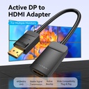 VENTION DP to HDMI 4K@60Hz Converter 0.15M Black Model # HBZBB