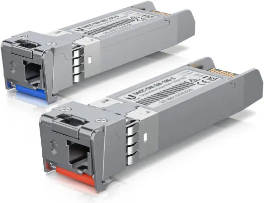 Ubiquiti 10G Bidirectional Single-Mode Optical Module, 10 Gbps Max Data Rate, Compatible with SFP+ & SFP interfaces, Simplex LC UPC Connector, Support Up to 10 KM, Pack of 2  UACC-OM-SM-10G-S-2