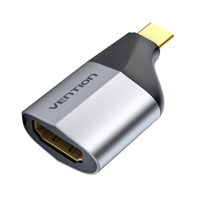 VENTION Type C Male to HDMI Female Adapter Gray Aluminum Alloy Type Model # TCAH0