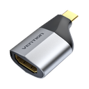 VENTION Type C Male to HDMI Female Adapter Gray Aluminum Alloy Type Model # TCAH0