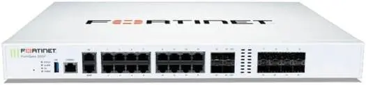 1U Firewall, AES-256 Encryption, 8x SFP & 4x SFP+, 17x RJ-45 Ports, FortiGuard, Rack-Mountable, White FG-201f-Bdl-950-36 Fortinet FortiGate-201F