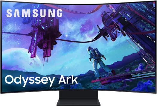 [LS55CG97WNMXUE] SAMSUNG  G97NC Odyssey Ark Curved Gaming Monitor, 55" UHD 165Hz Display, 16 9 Quantum Mini-LED Panel, 1ms (GtG) Response TIme, 1.07B Colors with HDR10+, Quad Speakers, Remote, LS55CG97WNMXUE