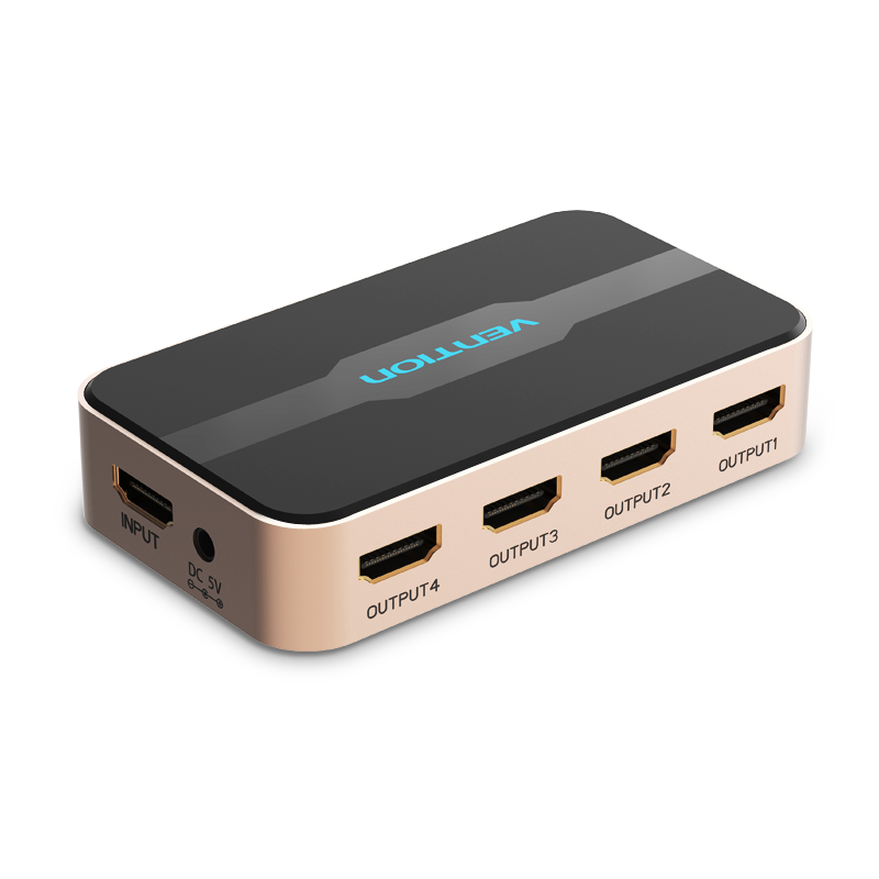 VENTION 1 In 4 Out HDMI Splitter Black Model #   ACCG0