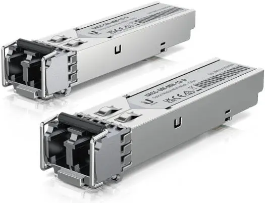 [UACC-OM-MM-1G-D-2] Ubiquiti Networks LC Multi-Mode SFP Optical Module Transceivers, Duplex LC, Up to 1.25 Gb/s Throughput, MM Fiber, up to 550m Range, Pack 2 UACC-OM-MM-1G-D-2