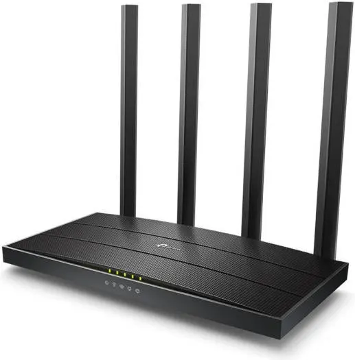 TP-Link Archer C6 AC1200 Wi-Fi Router, Dual Band 1200 Mbps Speed, Advanced Security with WPA3, Smart Roaming, Black Archer C6