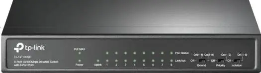 TP-Link 9-Port Desktop Switch with 8-Port PoE+ TL-SF1009P