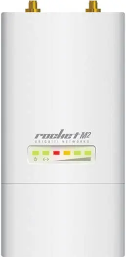 Ubiquiti BaseStation - 2.4 GHz airMAX, 128MB SDRAM, 8MB Flash, airOS 5, MIPS 74Kc CPU, 2401-2462MHz, White RocketM2 Rocket M2