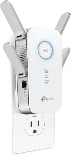 [RE650] TP-Link AC2600 Wi-Fi Range Extender w/ Gigabit Ethernet Port, Dual-Band Frequency, 2.4GHz & 5GHz, Up to 1733Mbps Signal Rate, 4x External Antennas, UK Plug, White RE650