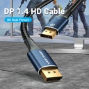 VENTION Cotton Braided DP Male to Male HD Cable 8K 3M Blue Aluminum Alloy Type Model # HCELI