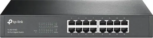 TP-Link 16-Port Gigabit Desktop/Rackmount Switch, 32 Gbps Switching Capacity, 23.8 Mpps Packet Forwarding Rate, 10 KB Jumbo Frame, Plug & Play Design, Black TL-SG1016D